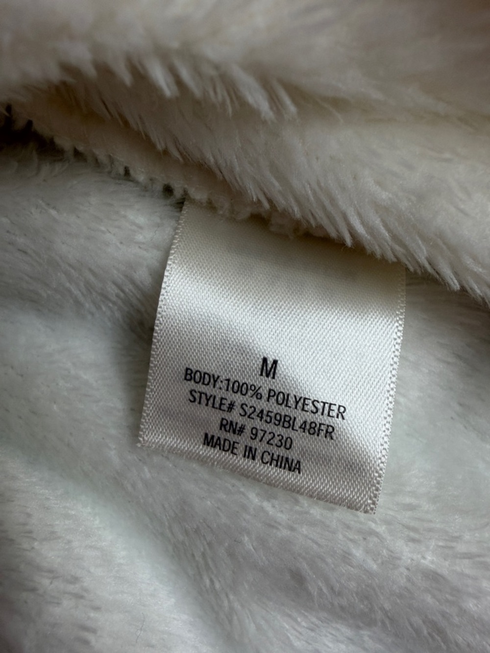 Alya Cream Plush Button-Front Teddy Jacket - Picture 4 of 4